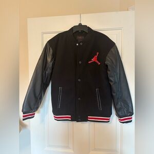 Jordan Kids Black Jacket with Red Logo
